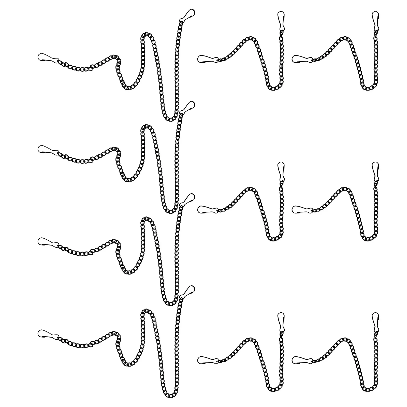 

10Pcs Picture Hanging Chain Sturdy Iron Hook Chain for Posters Signs Ornaments Shop Mall Exhibition Mounting Needs