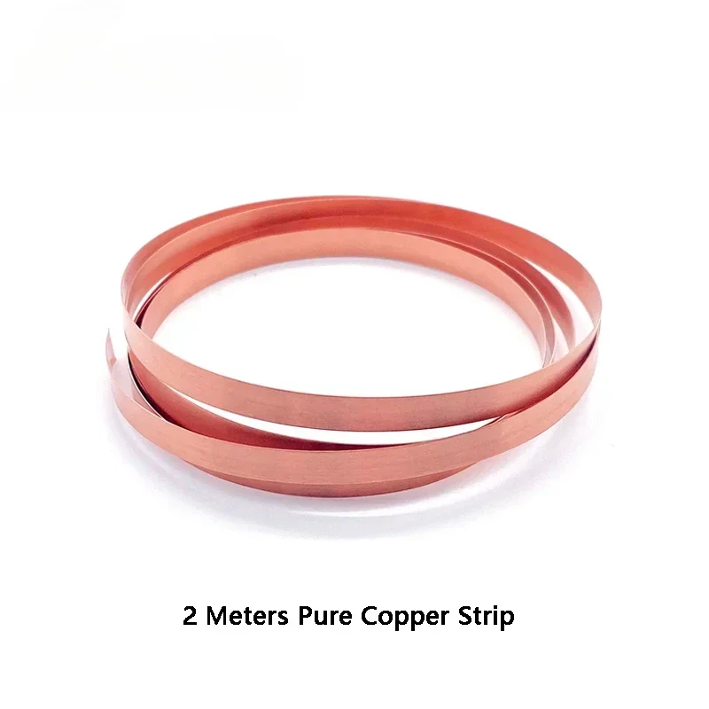 2M Size 0.2mmx14mm Width Pure Copper Strip for Contractors & DIY Projects