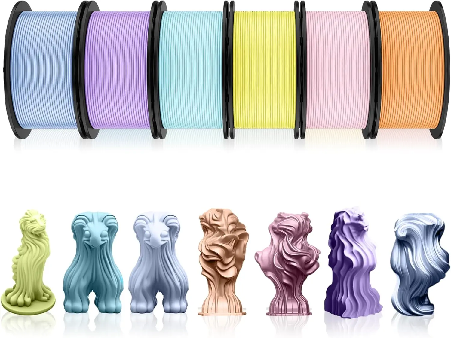 

Набор филаментов для 3D-принтера, 1,75 мм, разноцветный, матовый или шелковистый PLA, для праздничных поделок и декораций (1,5 кг, пастельные цвета)