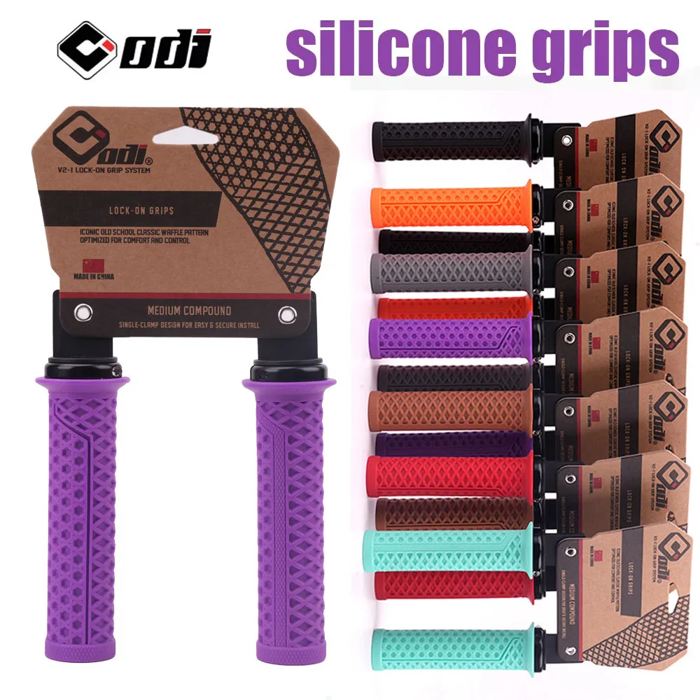

ODI bicycle grips mtb silicone ergonomic purple brown red orange green black 22mm MTB handlebar grips for dirt pit Mountain bike