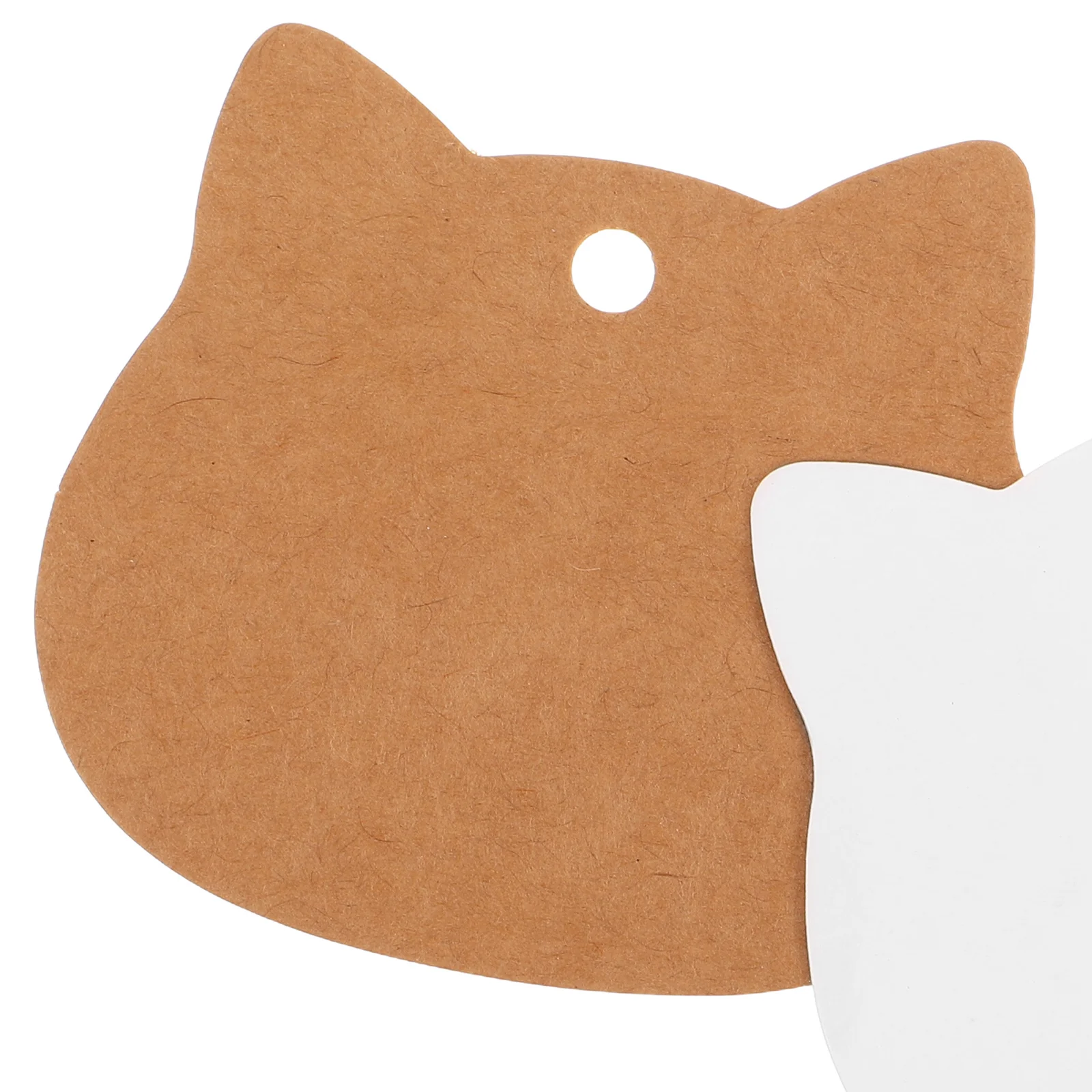200 Stück Papieranhänger aus Kraftpapier mit Katzenkopf, blanko, beschreibbar, vorgestanzt, Löcher, DIY-Hochzeitsbevorzugungen, Urlaub, Party, Dekoration, Geschenk