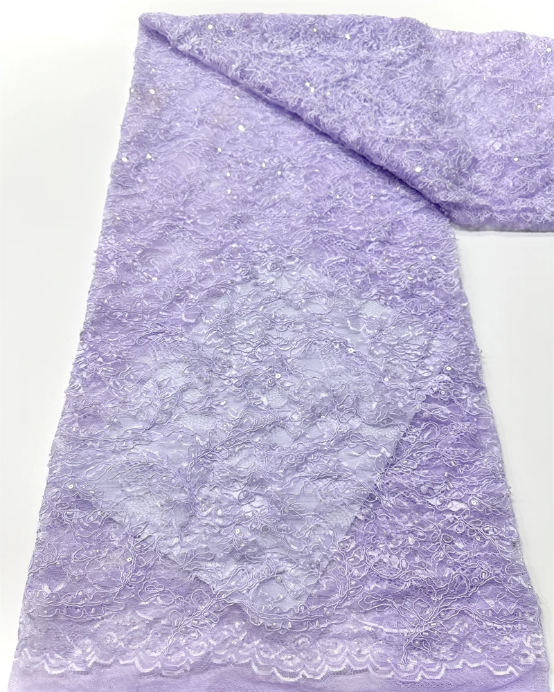 프랑스어 Tulle 메쉬 레이스 패브릭 웨딩 드레스 여성을위한 고품질 스팽글과 나이지리아 레이스 수 놓은 패브릭,