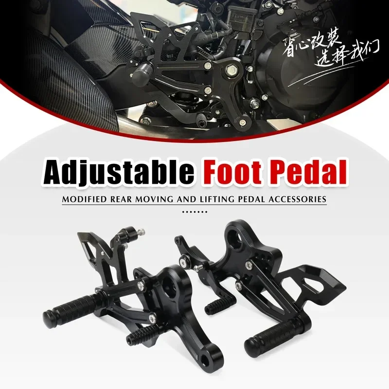ملحقات مساند قدم قابلة للتعديل باستخدام الحاسب الآلي مساند قدم خلفية للدراجة النارية 450SR 450 SR 2022-2025