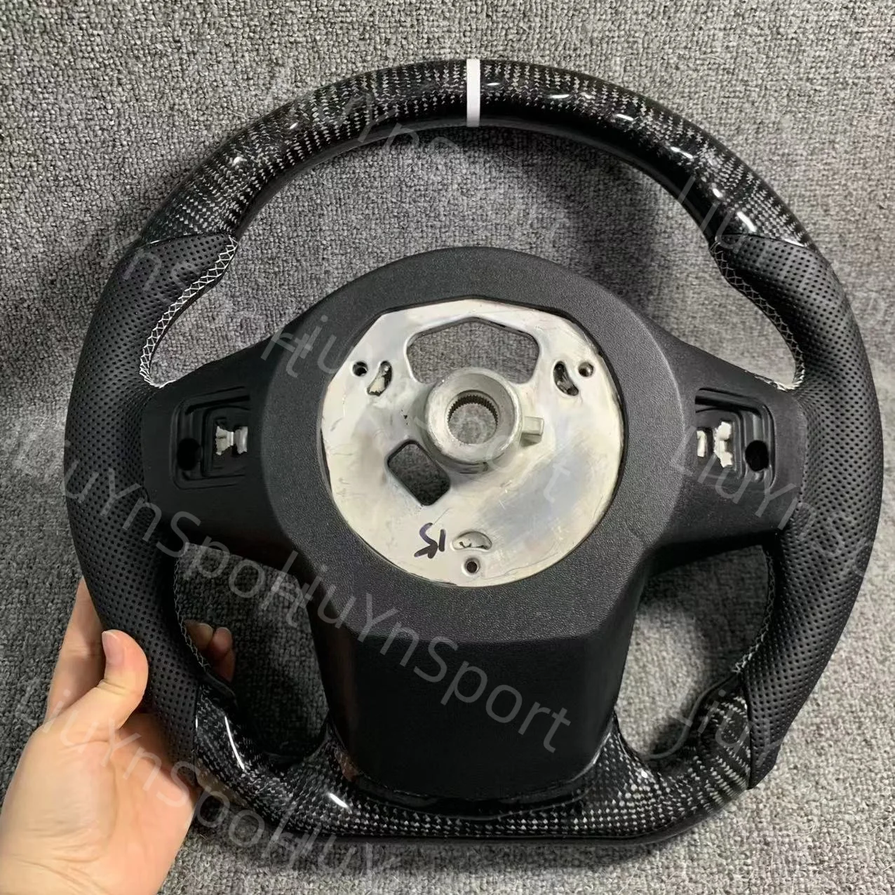 Maßgeschneidertes Lenkrad aus echtem Carbonfaser mit Rahmenverkleidung aus Kohlefaser und Paddel für Toyota Supra GR A90 A91 Mkv 2020+ – Detail 2