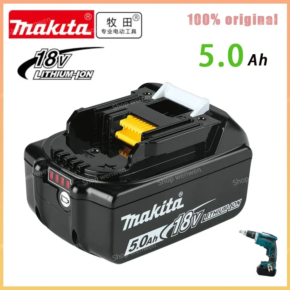 

Makita 100% Original 18V 5000mAh Lithium ion Rechargeable Battery 18v drill Replacement Batteries BL1860 BL1830 BL1850 BL1860B