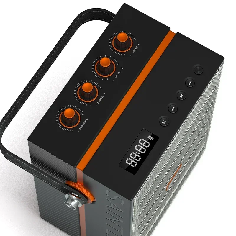 

2024 New 60w Powerful Karaoke Speaker M3 With Handheld Microphone Portable High Quality UHF Wireless Home HiFi Speaker System