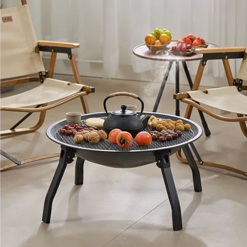 

Winter Home Heating Fire Pit, Indoor Barbecue Charcoal Stove, Outdoor Multi-function Wood Stove, Large Capacity Foldable Storage