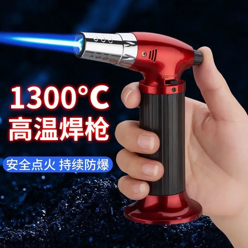 

Inverted lock fire direct fire spray gun windproof inflatable lighter cigar point moxibustion incense barbecue special musket