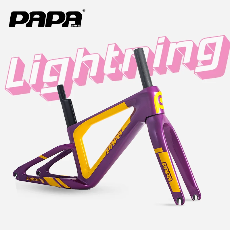 PAPABIKE Lightning Carbon Fiber T700&T800 Frame Balance Bike Professional Upscale Ultra-light Double Triangular Run Bike Frame