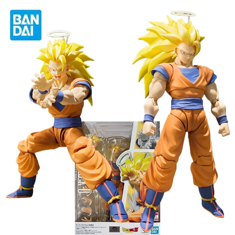 

Bandai SHF Super Saiyan 3 Action Figures Dragon Ball Z Anime Model Toys in Stock Toy for Boy Original Box Model Kit Collection