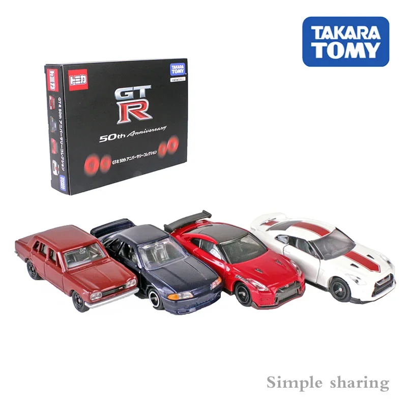 TAKARA TOMY TOMICA Nissan GT-R 50th ANNIVERSARY Collection ชุด 4 รุ่นขนาด 1/64 รถของเล่นยานยนต์โลหะ Diecast