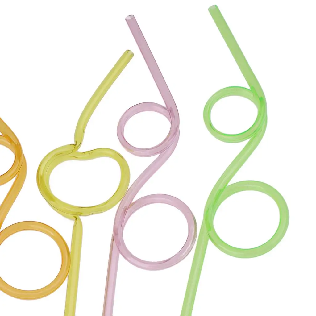 Cannucce ad anello da 30 pezzi Cannucce colorate Cannucce divertenti per bambini