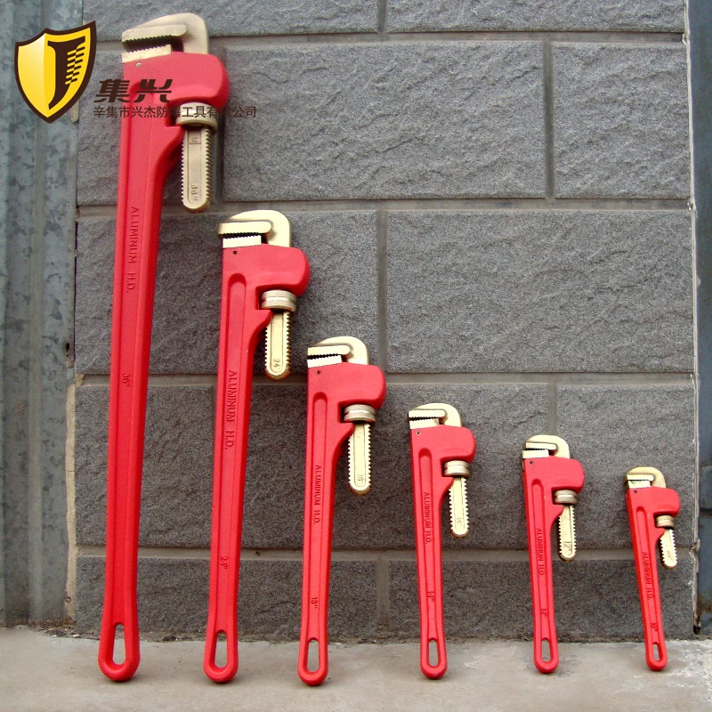 

900*85mm,1200*110m,Non-sparking Pipe Wrench, American type Aluminum bronze/Be-Br Hand Tools,Explosion-proof American pipe wrench