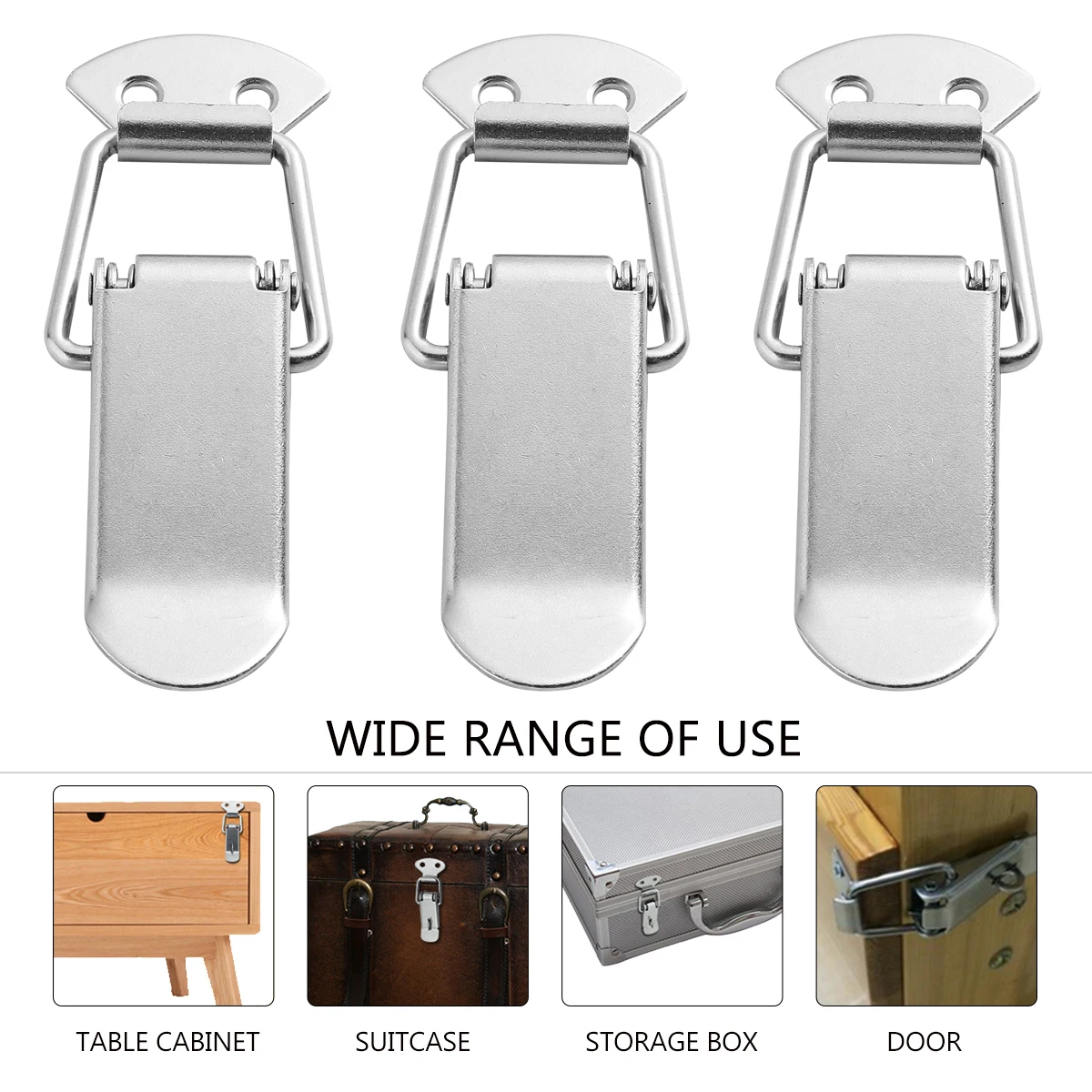 

10pcs Stainless Steel Toggle Latches Spring Loaded Duckbill Hasp for Chests Toolboxes Metal Anti Corrosion Durable Practical