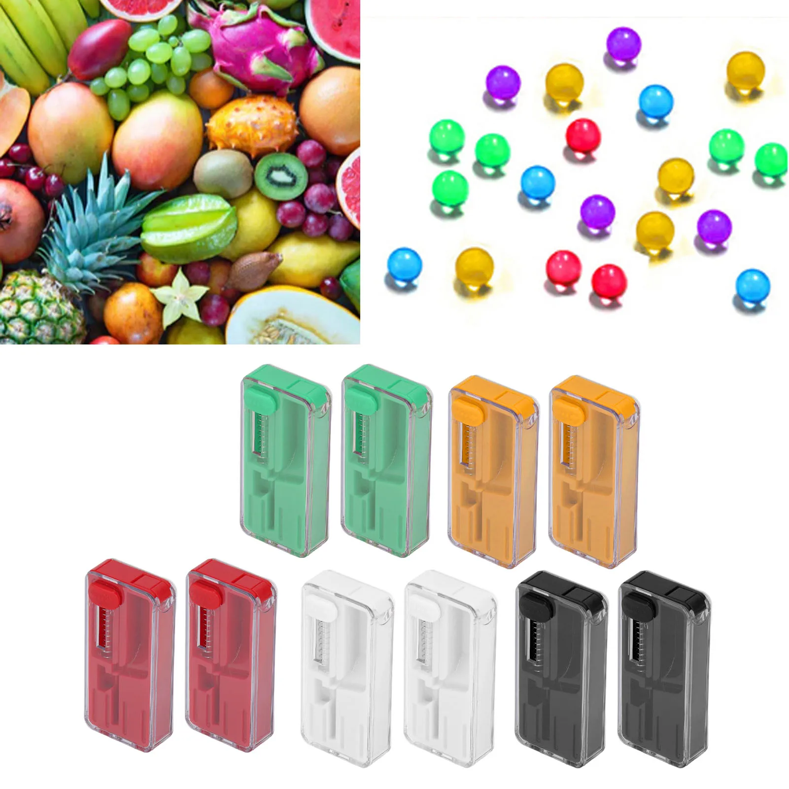 2PCS Cigarette Explosion Beads Pushers Peppermint Cigarette Bursting Beads Pusher Box DIY Smoking Tools