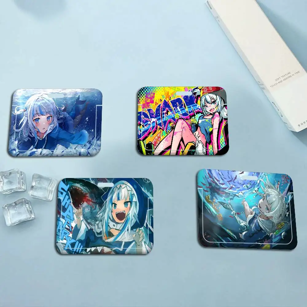

Новый брелок-держатель для бейджей Hololive VTuber Gawr Gura, мультяшный дизайн, для женщин, с ремешком на шею, для студенческих удостоверений, в подарок