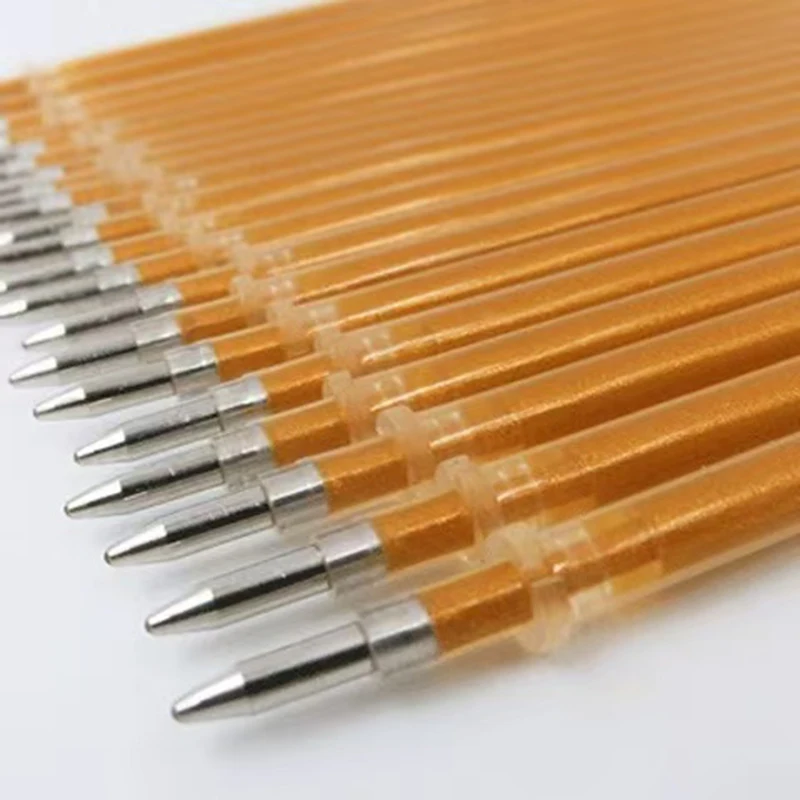 100pcs 0.7mm gold-plated sutra copying pen refills, specially designed for handwritten sutra copying.