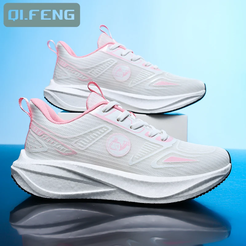 Men Women Sports Running Shoes Light Comfortable Soft Sneakers Jogging Marathon Footwear Nylon Carbon Board Fashion Shoe for Man