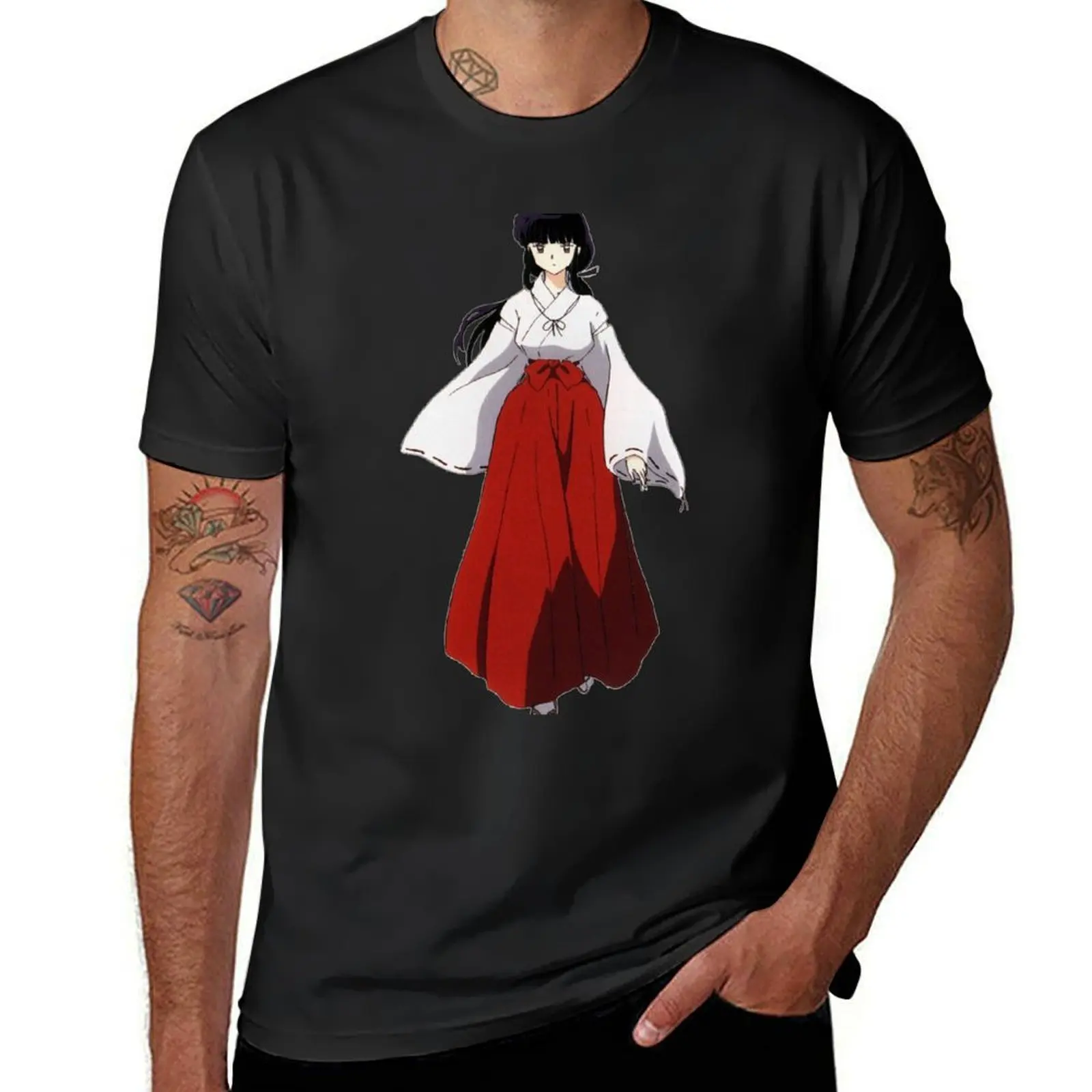 Kikyo Anime girl T-Shirt customizeds blanks anime clothes Blouse mens big and tall t shirts