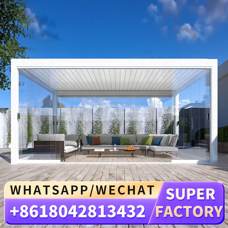 

Y-TOP 2024 Top quality Electric Awning Shades Canopy Pvc Shutter Motorized Retractable Roof