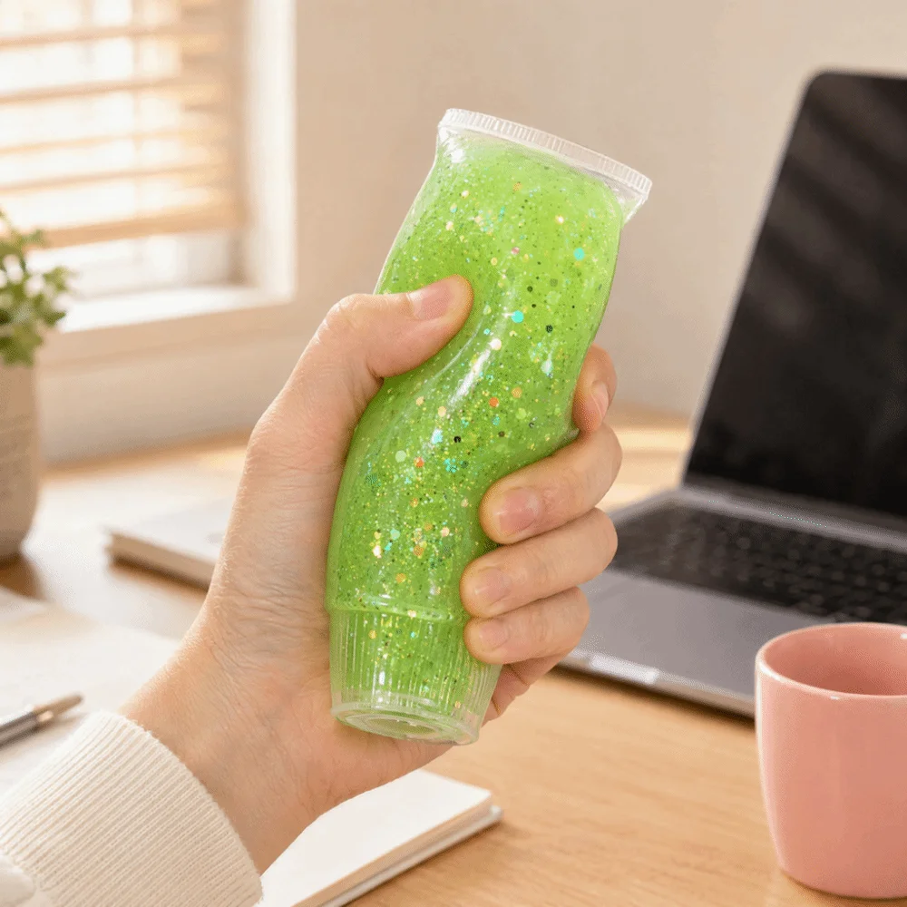 Creative Random Color Squeeze Simulation Toothpaste Glitter Fidget TPR Relaxing Toothpaste Squeeze Office Leisure