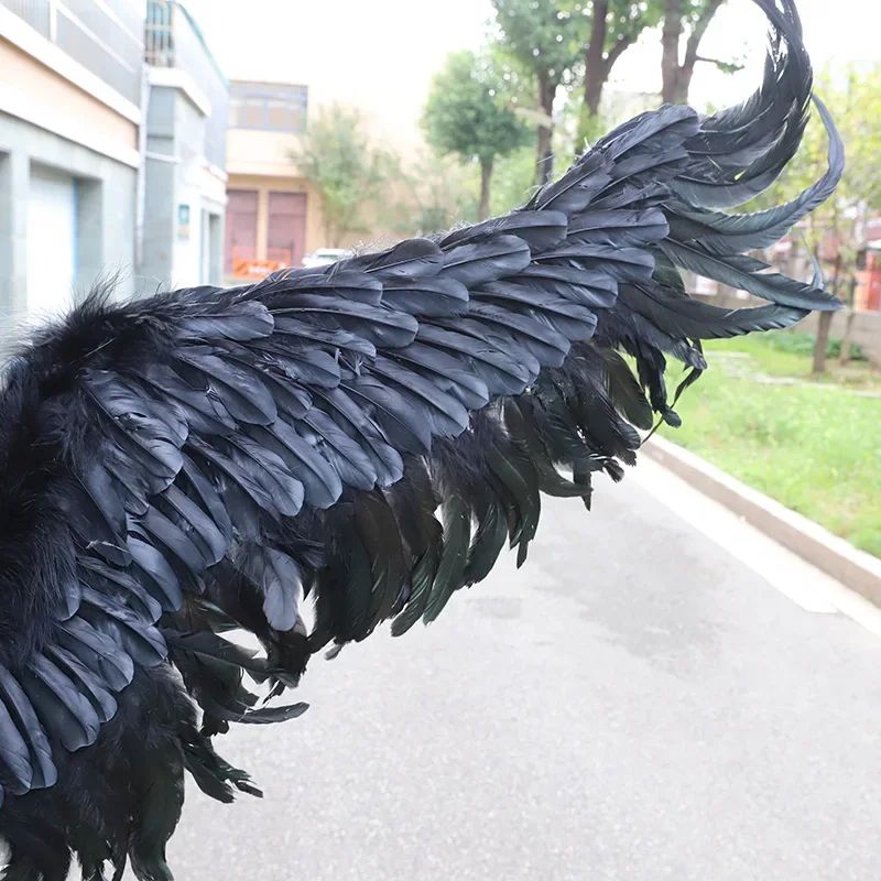 Dark Night Angel Feather Angel Black Large Wings Photo Photography Performance Props Halloween Carnival Fancy Party