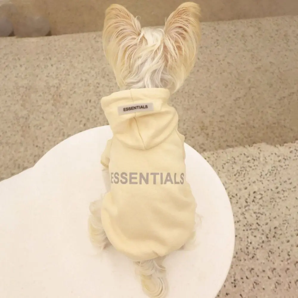 Polyester/Plush Thickened Warm Dog Sweater Soft Comfortable Dog Hoodie Sweatshirt Warm Two-legged Puppy Coat Spring