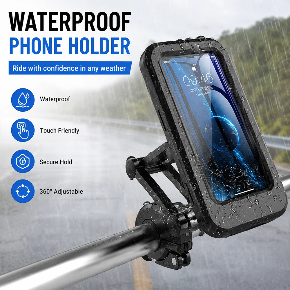 Waterproof Motorcycle Phone Holder 6.8