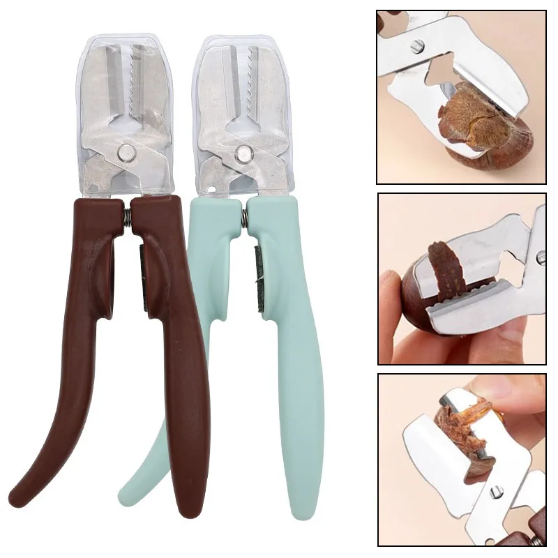 

Protable Nutcracker Chestnut Clip Stainless Steel Chestnut Cutter Tool Peeler Chestnut Sheller Multifunction Nut Opener Plier