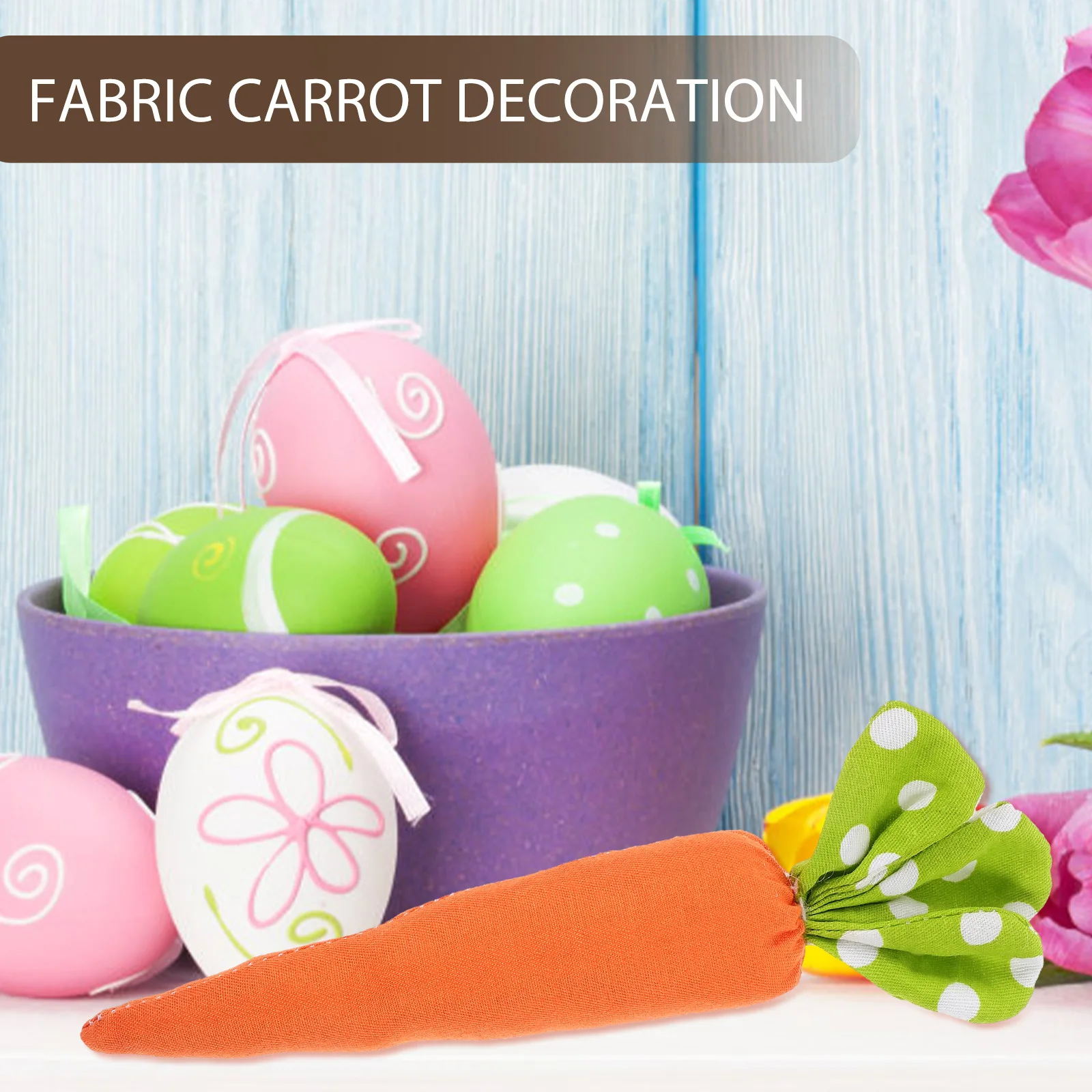 

4Pcs Easter Fabric Carrot Decorations Cloth Carrot Props Tiered Tray Party Home Spring Easter Decor Decorative Carrots