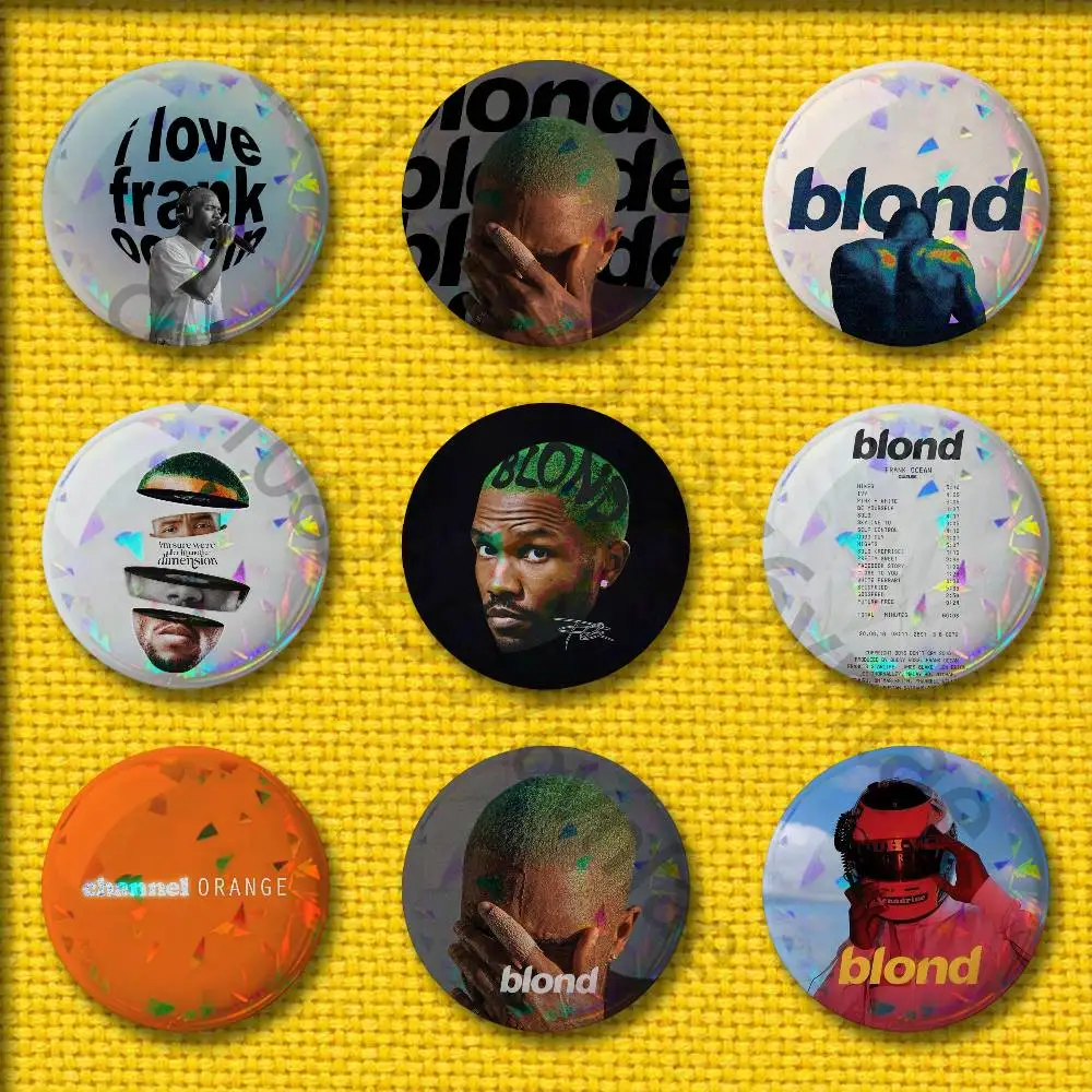 Badges 75mm 25mm 44mm 32mm 58mm Round Pin Brooch Souvenir F-Frank Ocean Blonde Channel Orange Cosplay Gift Adornment