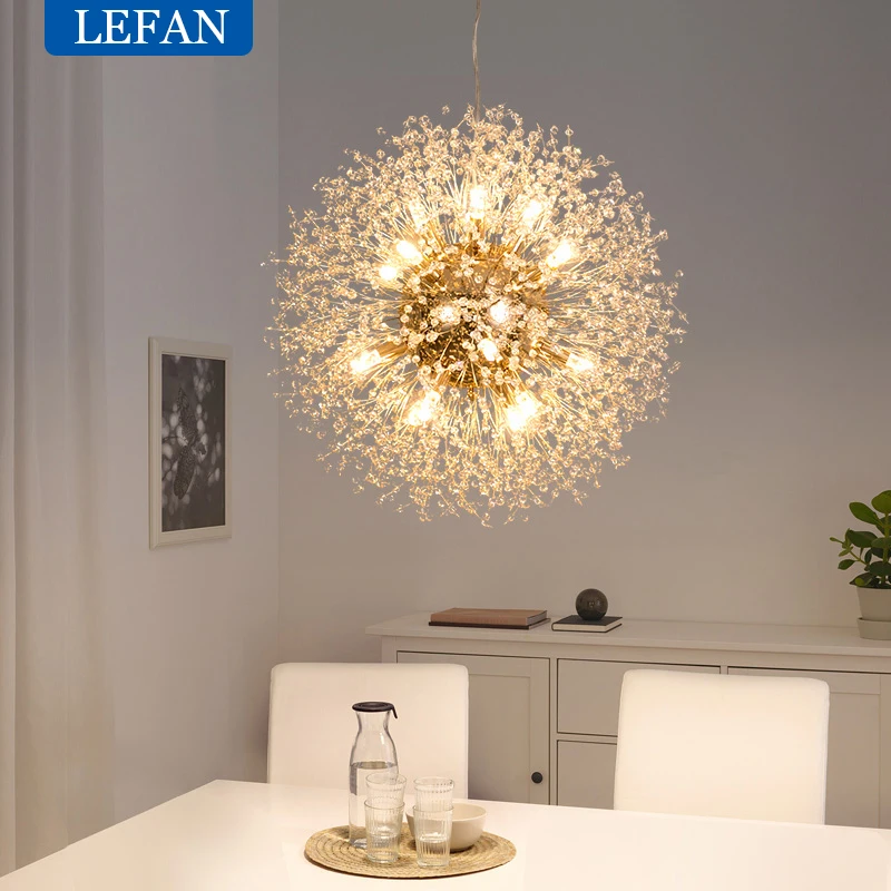 Imagem -03 - Lustre de Floco de Neve Estilo Nórdico Lâmpada Moderna Personalidade Criativa Modelo de Cristal Luz Atmosférica Decoração Luxuosa