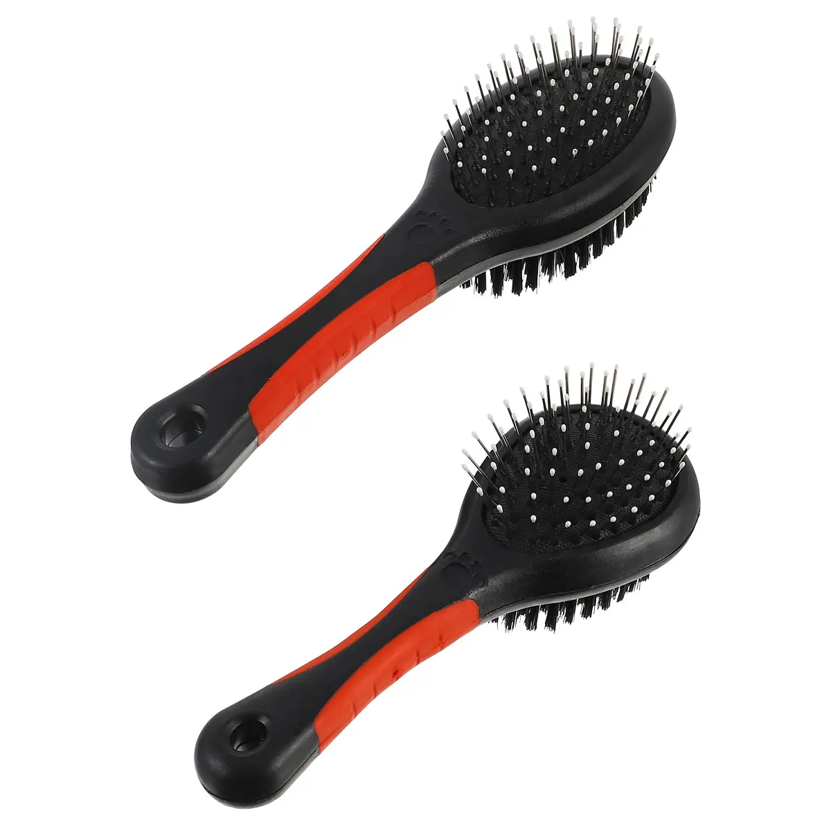 

2 pcs Pet Stainless Steel Needle Comb Double Sided Bath Massage Brush Grooming Dog Bird Self Cleaning Slicker R om