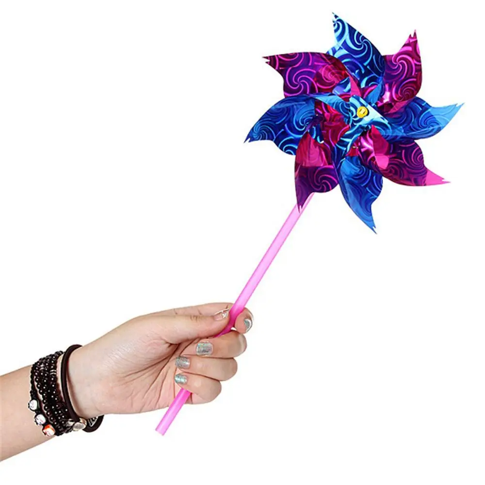 Windmill Outdoor Toy Garden Yard Decor Wind Whirl Self-assembly Plastic Thin Windmill Windmill Toy Pinwheel Spinner Pinwheel