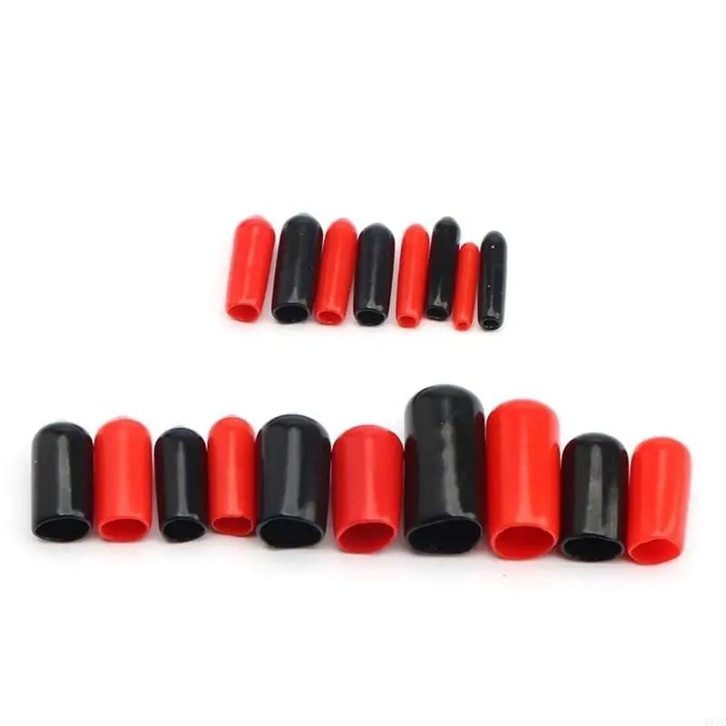581E Multiple Size 160pcs Rubber Insulation Caps Essential Insulator Sleeve set for Electrical Wire & Tube
