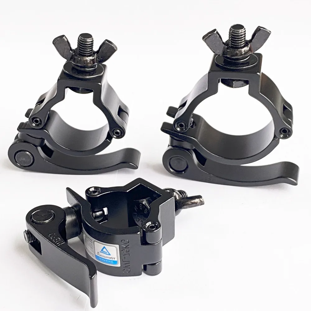 25/30/35/40/50mm Aluminum Quick Release Clamp O Tube Stage Light Clamps Mount Hook Fast Lock Clamp For Truss DJ Audio LED Device