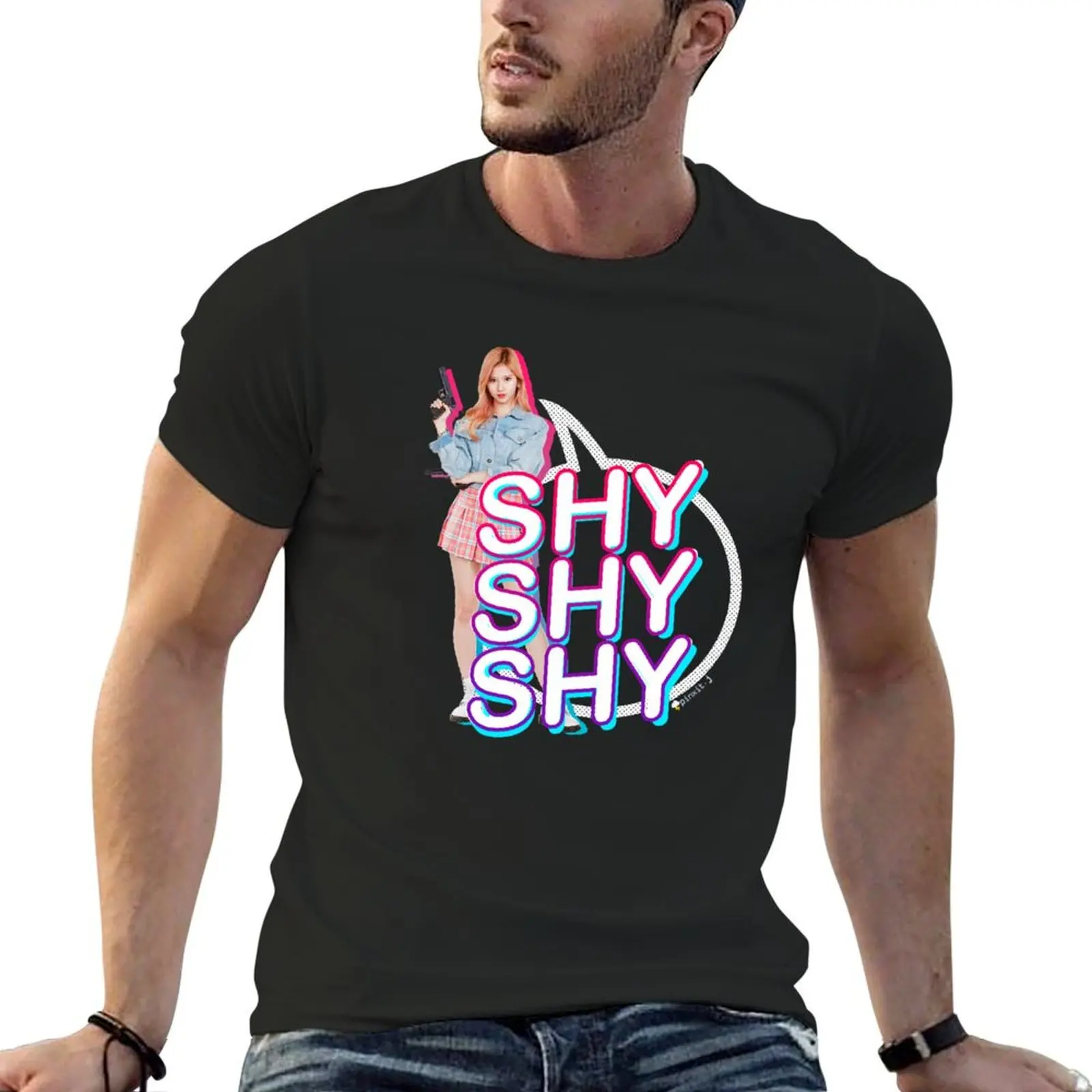 

TWICE () - Sana [ ShyShyShy Power ] T-Shirt cute tops affliction shirts oversized mens clothes