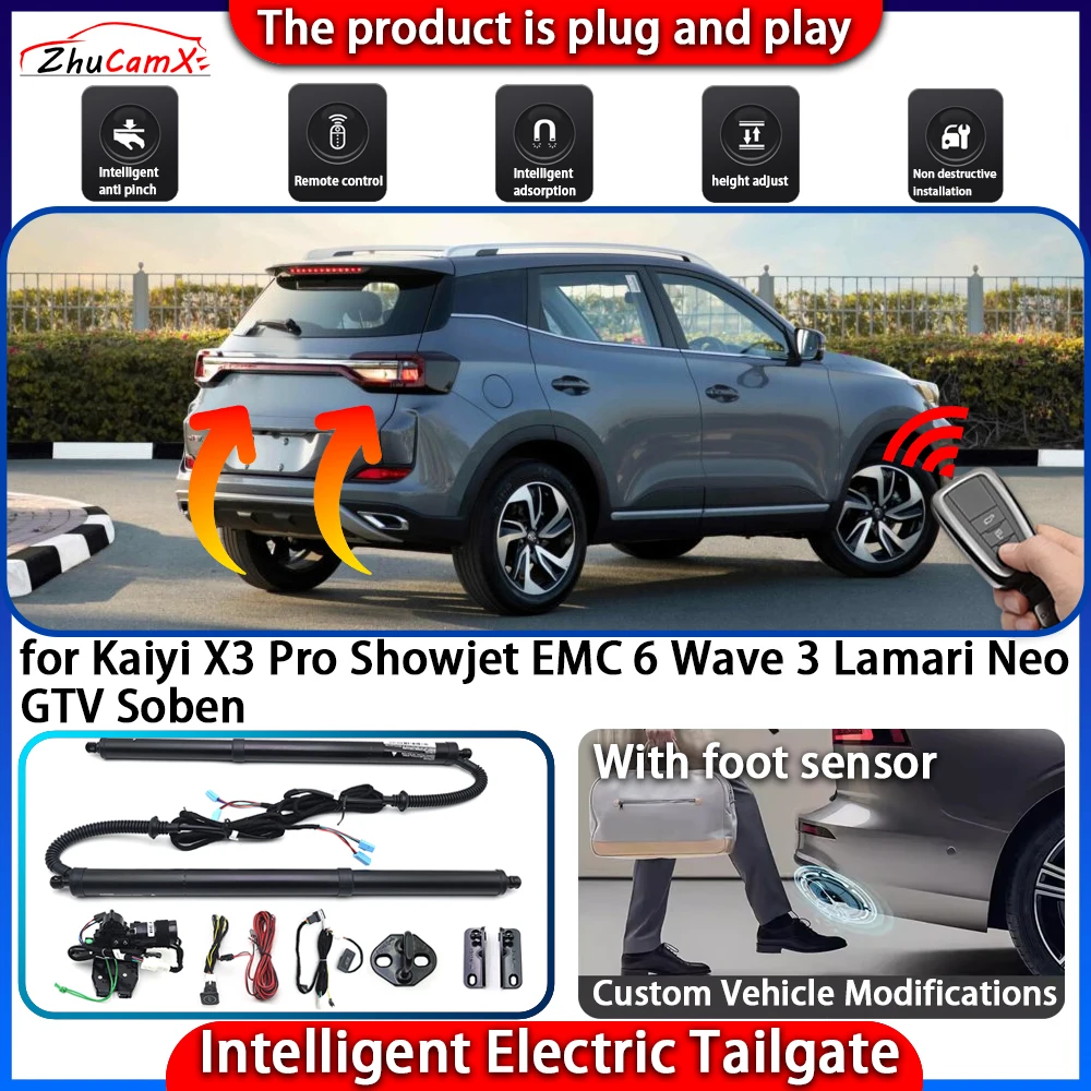 

Smart Powered Tailgate System for Kaiyi X3 Pro Showjet EMC 6 Wave 3 Lamari Neo GTV Soben Automatic Intelligent Lift Control Kit