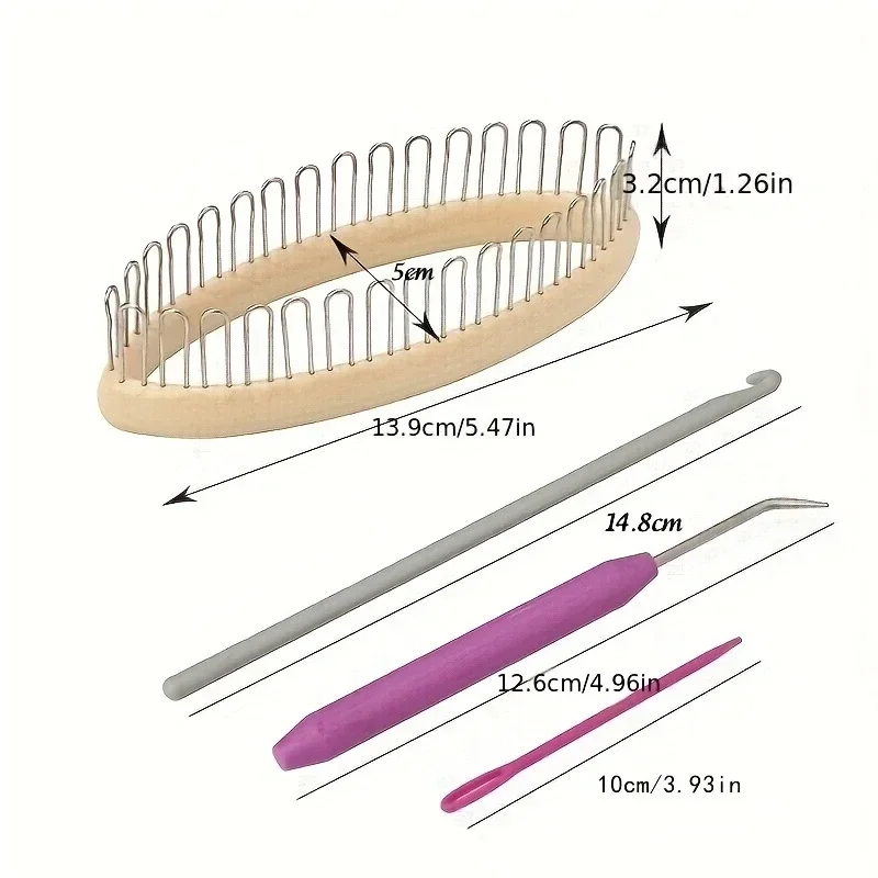 1 Set Weaving  Knitting Loom Steel Extenders Hook Kit for sock Scarf Hat Weaver Needle Sewing Knitting Tool Accessories