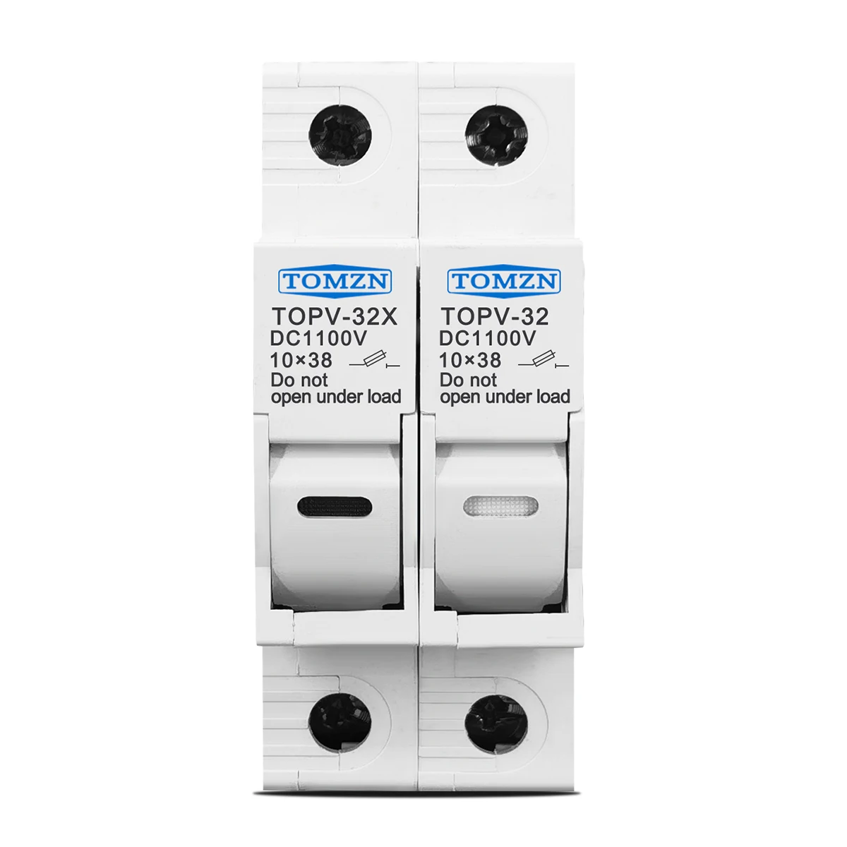 2P Parallel DC Fuse Holder 10*38mm High Voltage Solar PV 1100V TOMZN TOPV-30 Base Photovoltaic System Protection Protector gpV