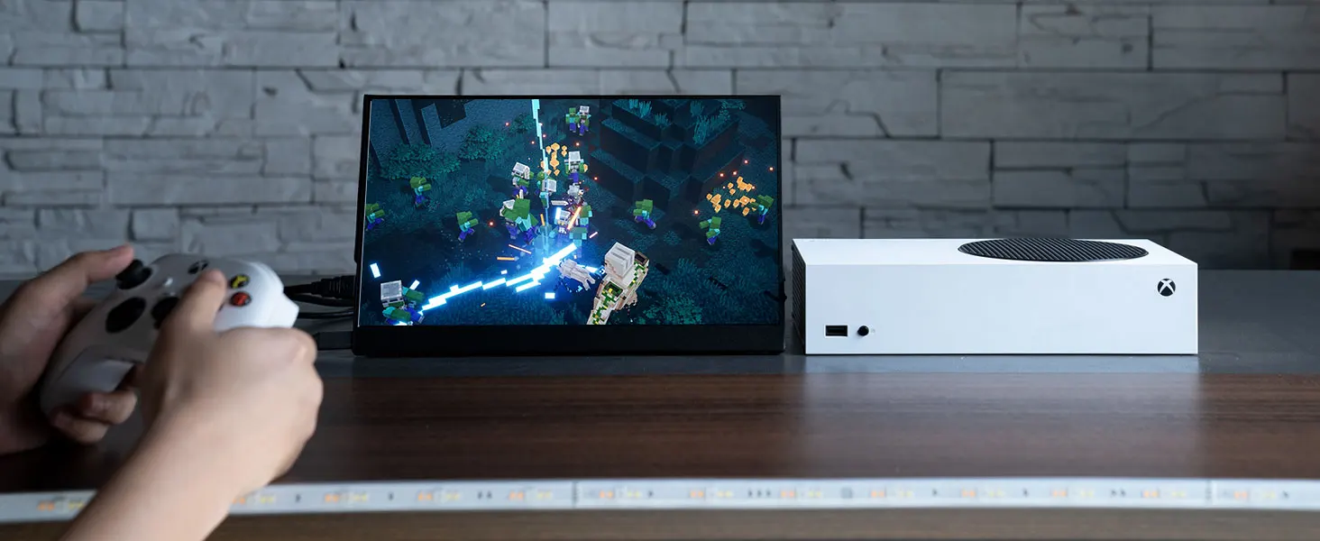 Portable monitor, 13.3 inch 1080P screen, bandwidth color P3 100%, portable gaming monitor for Xbox, PS5