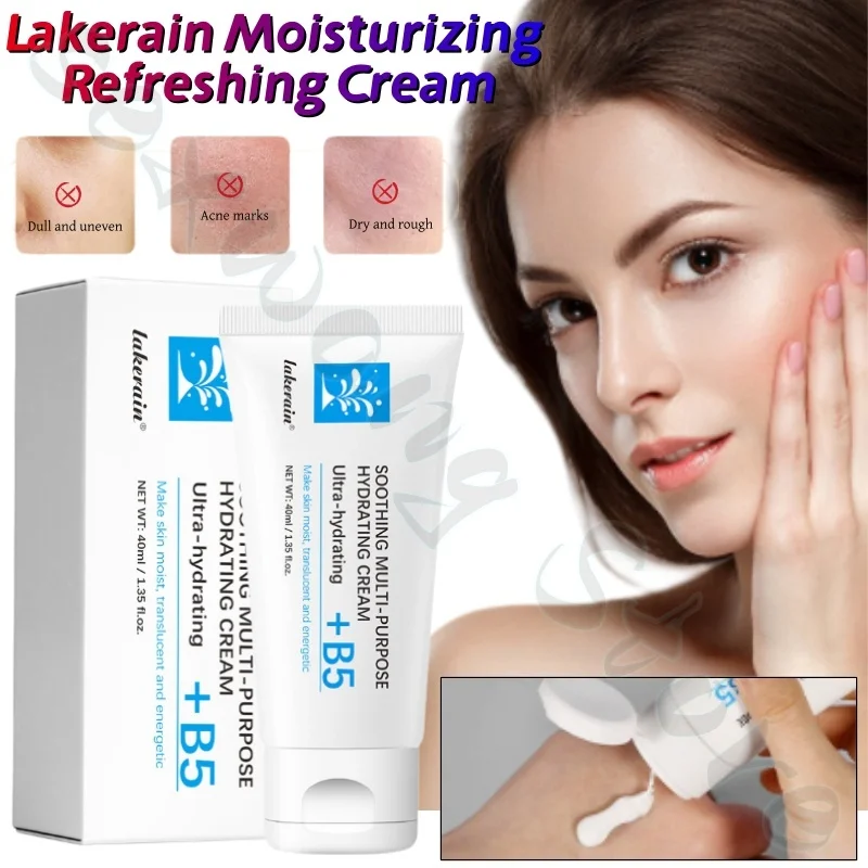 

Lakerain moisturizing cream 40ml soothes the face, deeply hydrates, refreshes and is non-greasy, improves rough and dry skin