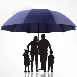 Enlarge Durable 130CM Steel Frame Umbrella Water-Resistant Pongee Canopy UPF50+ Sun Protection Manual Open Dual-Use for Travel
