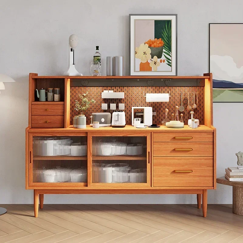 

Modern Cherry Wood Sideboards Storage Kitchen Cabinet Designer Sideboards Multifunzionale Retro Hole Board Home Furniture Buffet