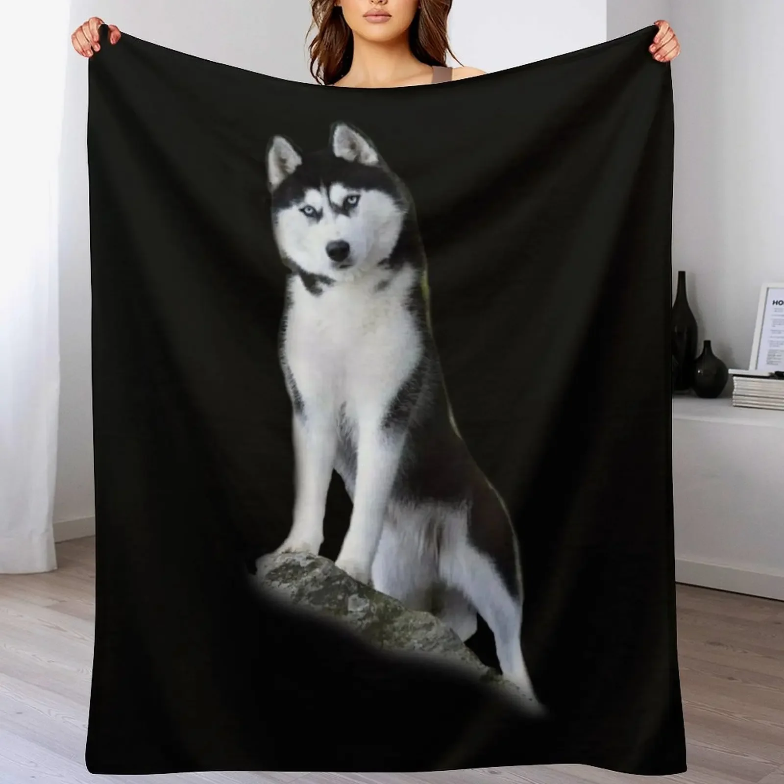 

Siberian husky Throw Blanket Beautifuls Bed covers Blankets