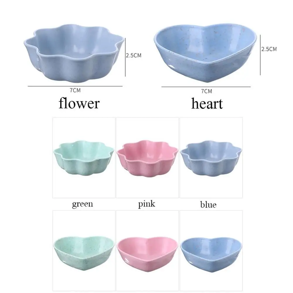 Tableware Bowl Heart Shape Lightweight Seasoning Bowl Food Sauce Dish Appetizer Plates for Kitchen tools Kitchen Accessories images - 6