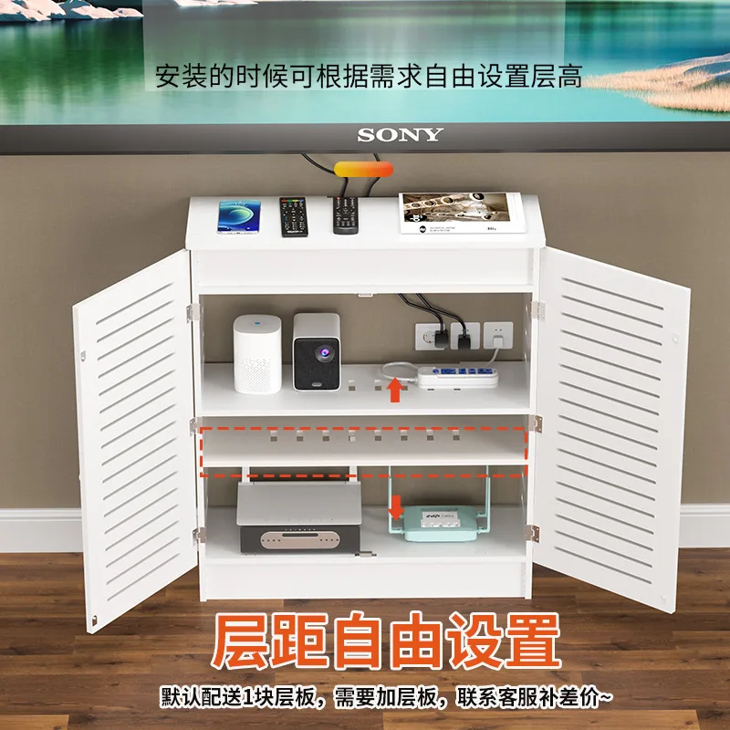 

Router wifi placement rack, occlusion box, multimedia network cable manager, occlusion wire socket storage cabinet