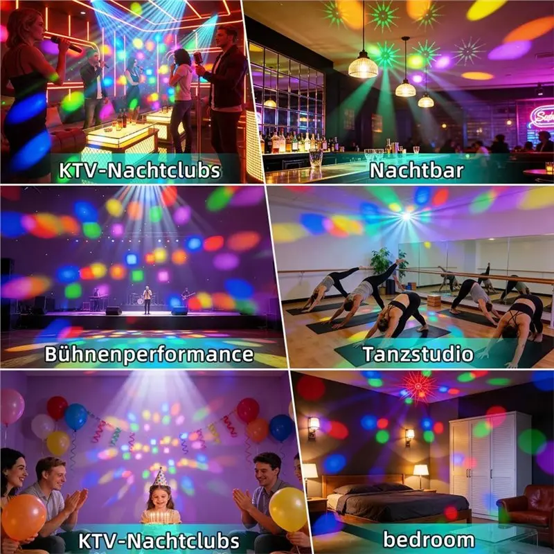 DJ Stage Light Disco Ball Remote Control With Sound Activated Atmosphere For Party Bar KTV For Party Lights Decor