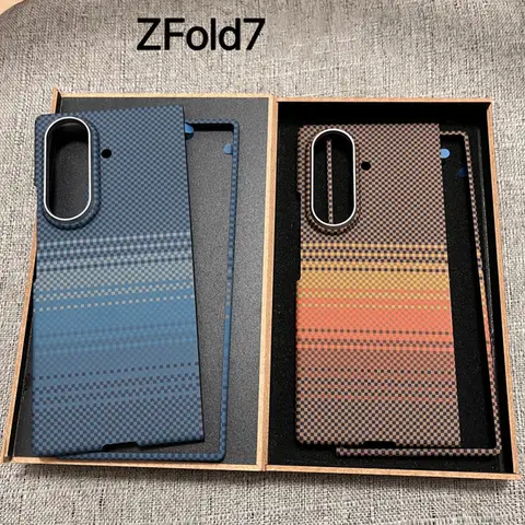 W26 Ultra-Thin Cover For Galaxy Z Fold7 7 Case For Magsafe Magnetic Cases For Samsung Galaxy Z Fold 7 5G W26 Aramid Carbon Fiber