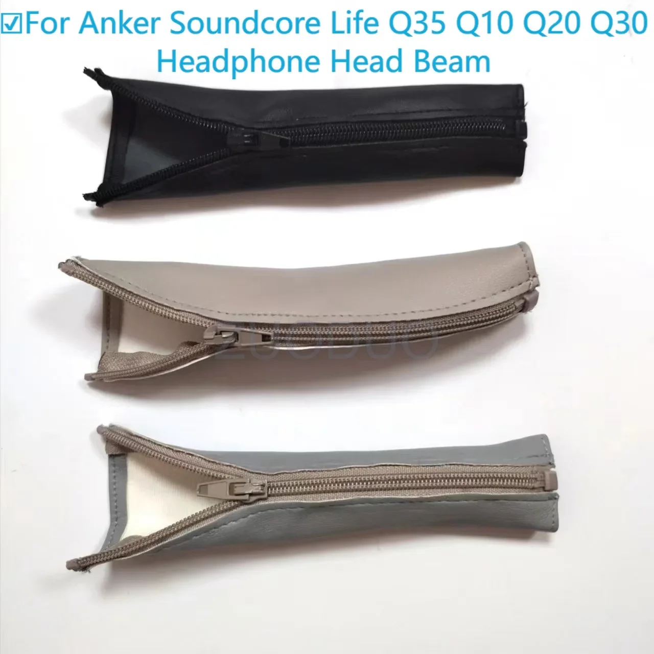 

Replacement Headband Suitable For Anker Soundcore Life Q35 Q10 Q20 Q30 Headphone Head Beam leather Zipper Headbands Cushions